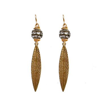 Leaf Dangle Earrings-Andrea Barnett-Swag Designer Jewelry