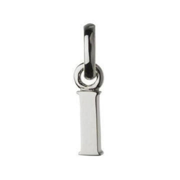 Silver letter I charm pendant
