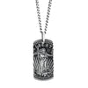 Liberty Dog Tag Pendant: Sterling silver necklace featuring a detailed Liberty coin design.
