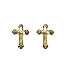 Lovers Cross Post Earrings-Virgins Saints and Angels-Swag Designer Jewelry