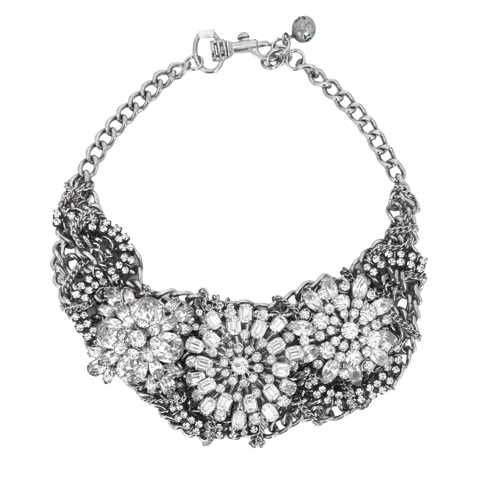 Lulu Frost Silvertone Collage Necklace-Lulu Frost-Swag Designer Jewelry