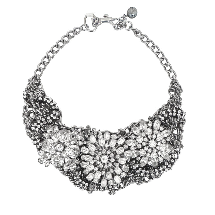 Lulu Frost Silvertone Collage Necklace-Lulu Frost-Swag Designer Jewelry