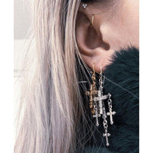 Madonna Multi Cross Earrings-Virgins Saints and Angels-Swag Designer Jewelry