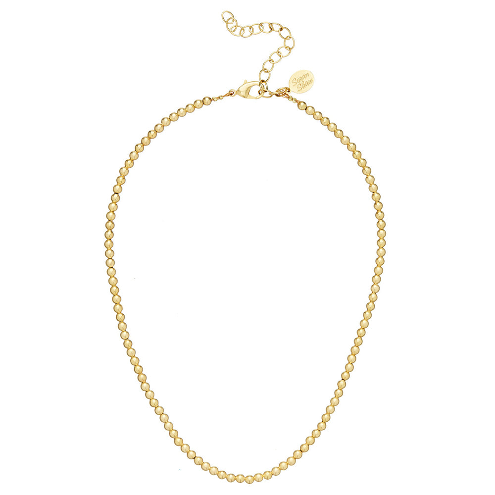 Maggie Gold Bead Necklace-Susan Shaw-Swag Designer Jewelry