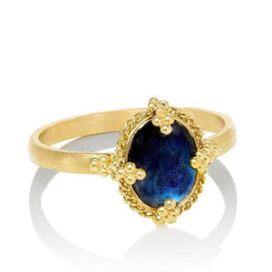 Medium Oval Tanzanite Ring-Amali Jewelry-Swag Designer Jewelry
