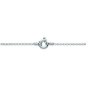 Silver chain necklace with a lobster clasp.
