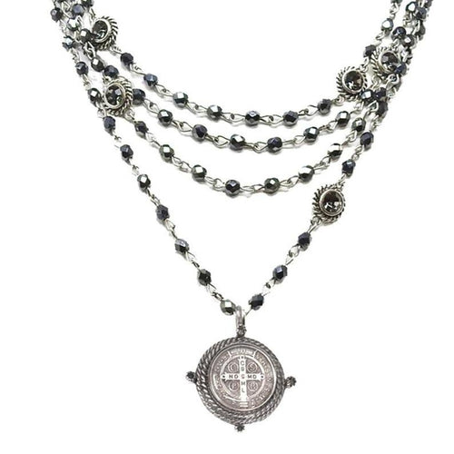 Miraculous Magdalena Silver Hematite-Virgins Saints and Angels-Swag Designer Jewelry