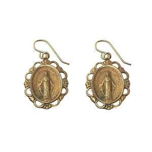 Miraculous Oval Medal Earrings-Andrea Barnett-Swag Designer Jewelry