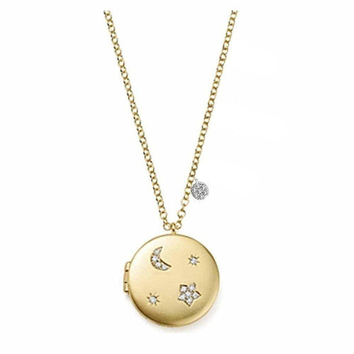 Moon and Star Locket-Meira T-Swag Designer Jewelry