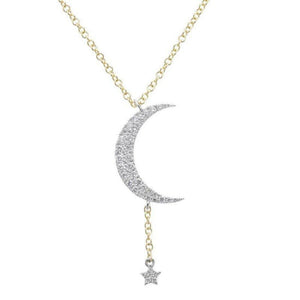 Moon and Star Necklace-Meira T-Swag Designer Jewelry
