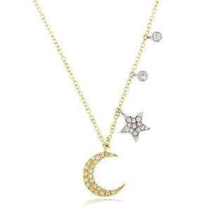 Moon and Stars Necklace-Meira T-Swag Designer Jewelry