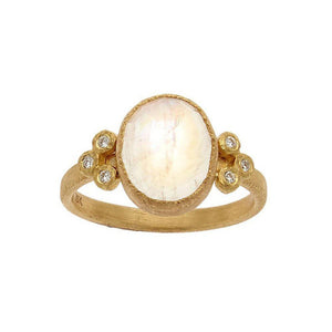 Moonstone Ring 18k Gold-Yasuko Azuma-Swag Designer Jewelry