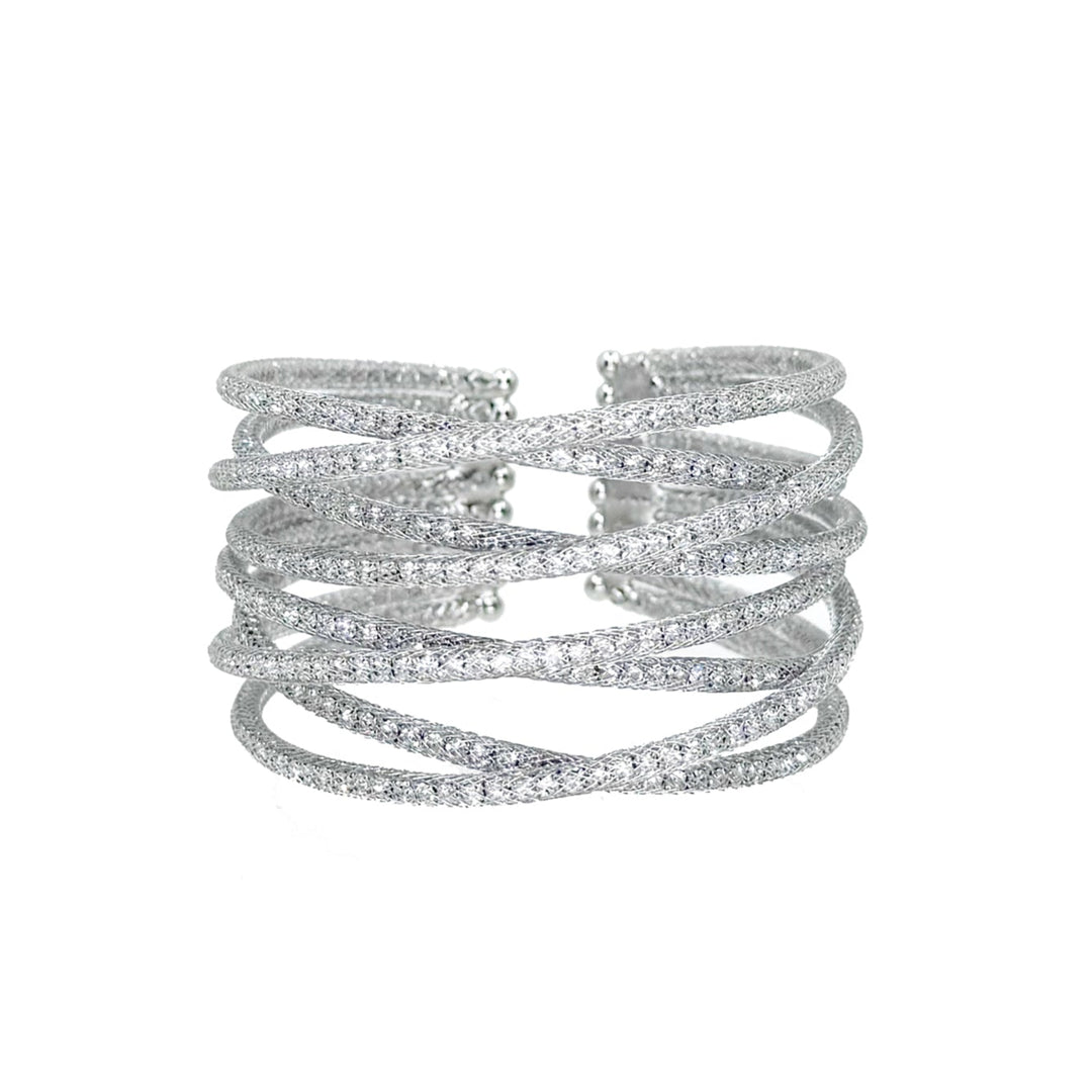 Multi Row Crystal Cuff-Theia Jewelry-Swag Designer Jewelry