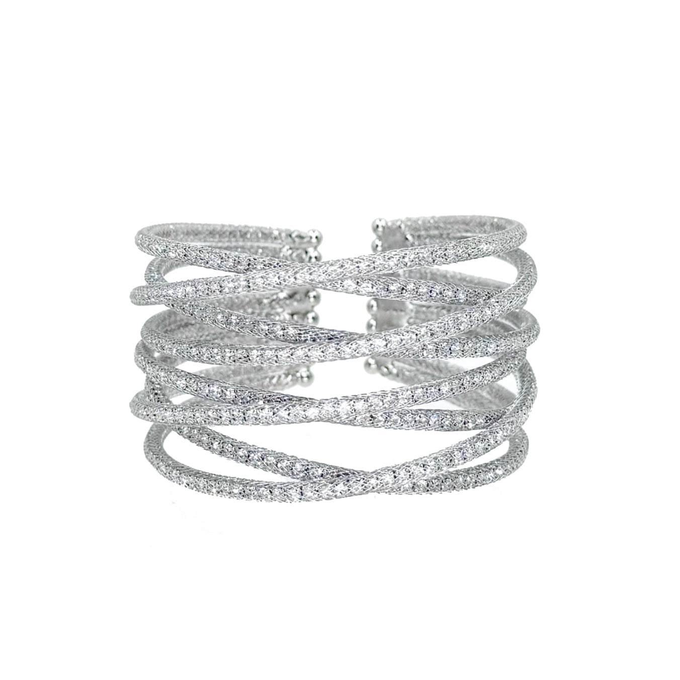 Multi Row Crystal Cuff-Theia Jewelry-Swag Designer Jewelry