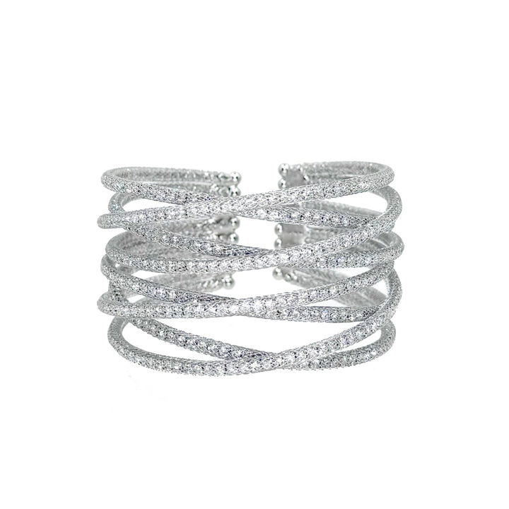 Multi Row Crystal Cuff-Theia Jewelry-Swag Designer Jewelry