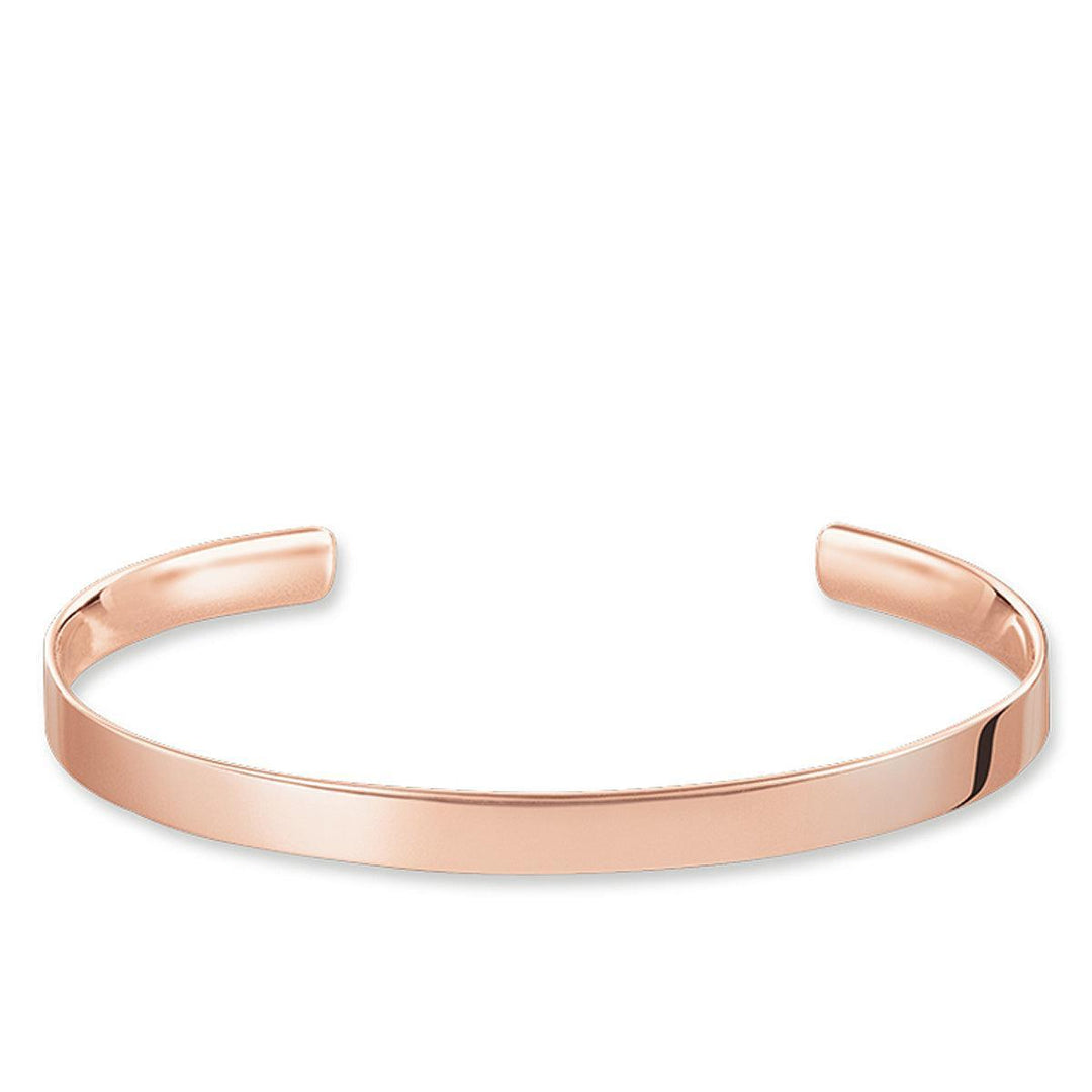 Rose gold narrow engravable cuff bracelet
