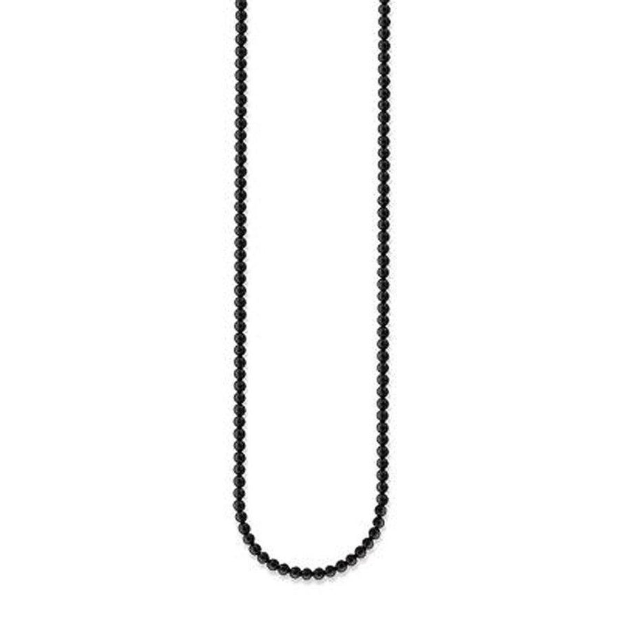 Elegant black onyx beaded necklace
