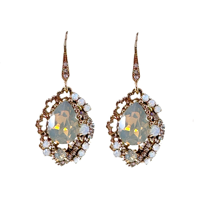 Opal Crystal Earrings-Theia Jewelry-Swag Designer Jewelry