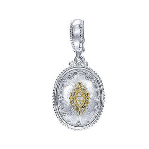 Oval Diamond Pendant on chain-Gabriel & Co-Swag Designer Jewelry