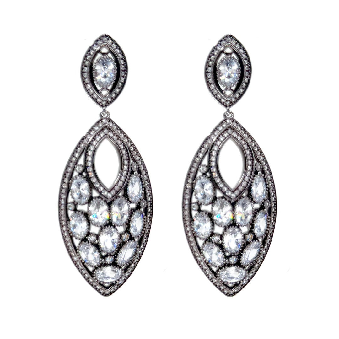 Oval Drop Earrings-Theia Jewelry-Swag Designer Jewelry