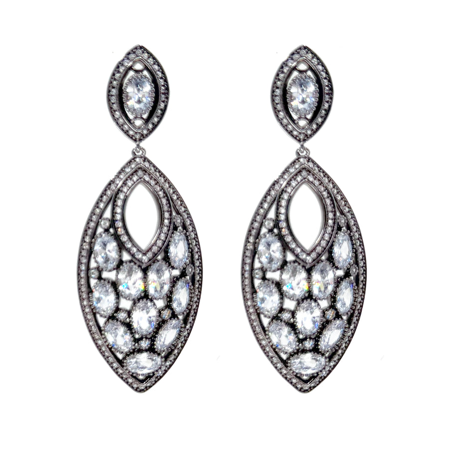 Oval Drop Earrings-Theia Jewelry-Swag Designer Jewelry