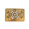 Gold Paloma Cross Buckle with clear crystal accents.
