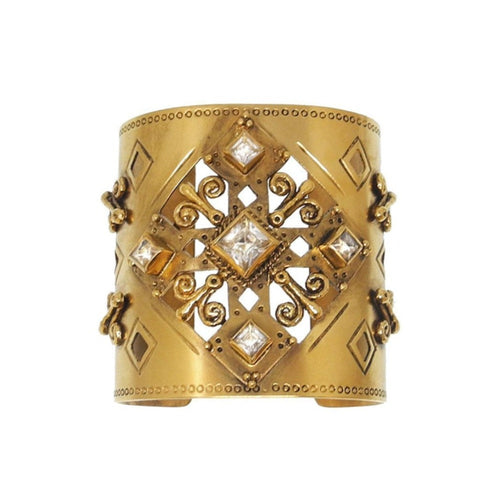 Paloma Cross Cuff Gold-Virgins Saints and Angels-Swag Designer Jewelry