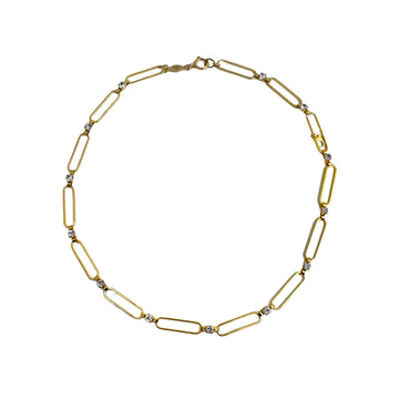 Paperclip Chain and Rhinestone Necklace-La Vie Parisienne-Swag Designer Jewelry
