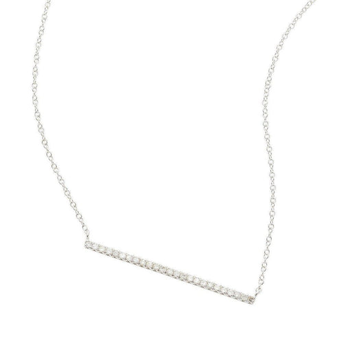 Pave Diamond Bar Necklace-Meira T-Swag Designer Jewelry