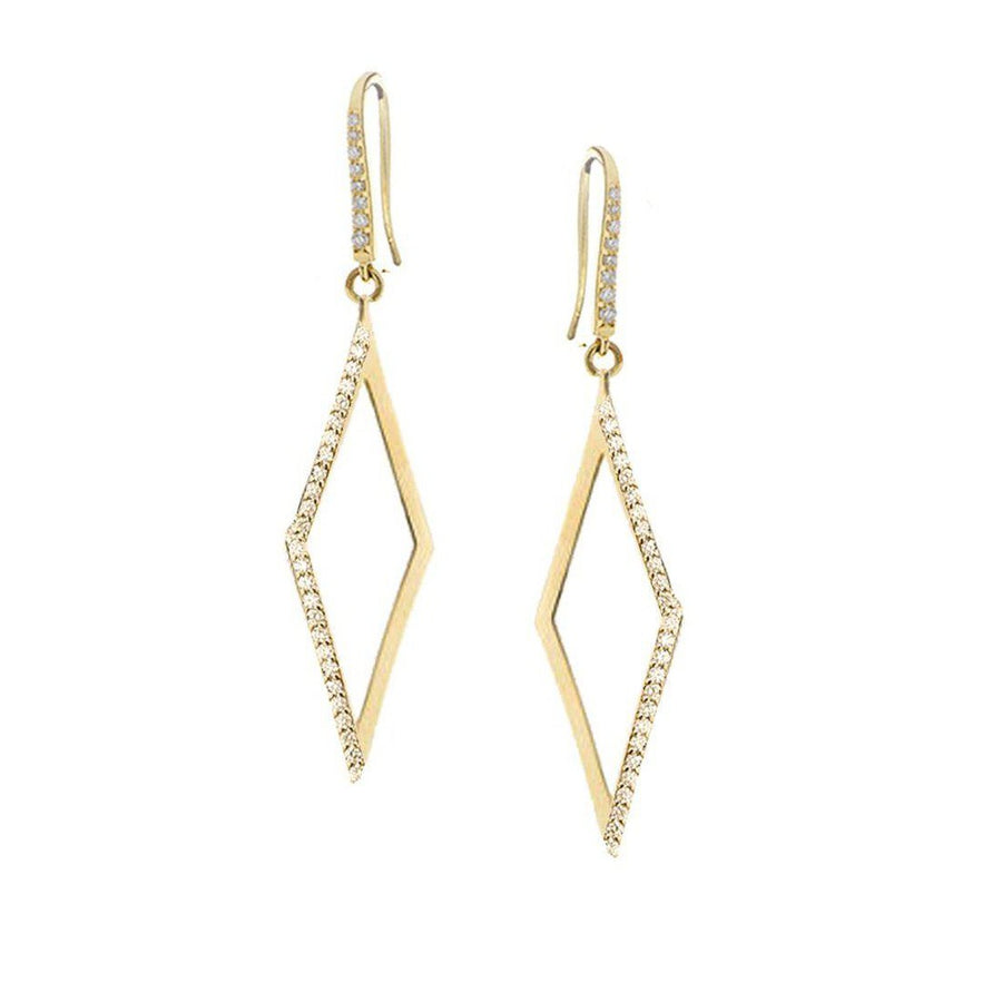 Pave Diamond Dangle Earring