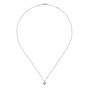 Pave Diamond Quatrefoil Necklace-Gabriel & Co-Swag Designer Jewelry