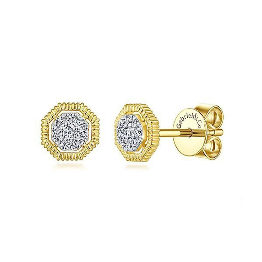 Pave Diamond Studs-Gabriel & Co-Swag Designer Jewelry