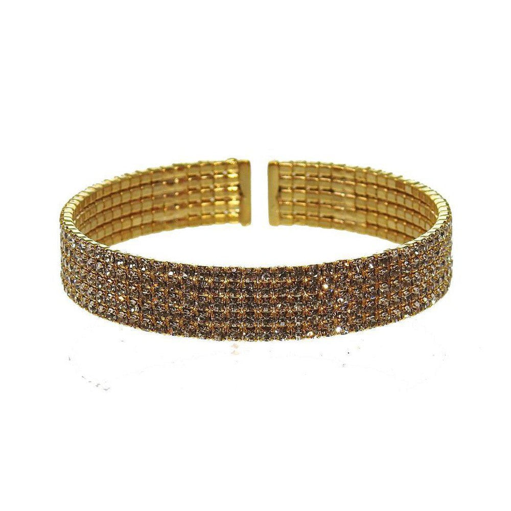 Pave Gold Crystal Cuff-Swag Designer Jewelry-Swag Designer Jewelry