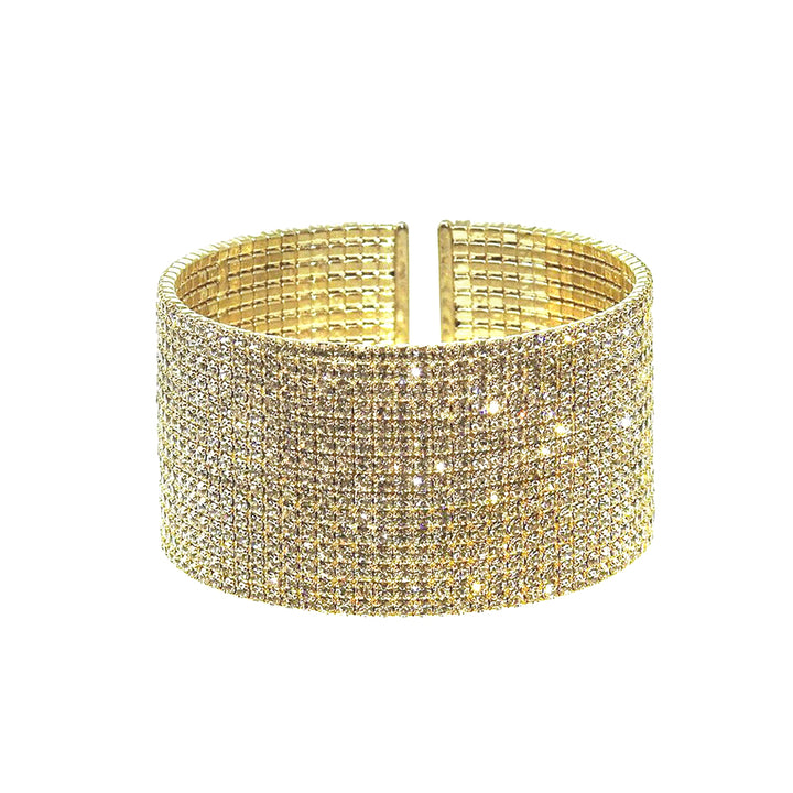 1.25" Flexible Pave Crystal Cuff