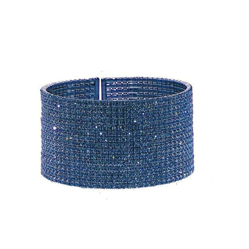 Pave Navy Crystal Cuff-Swag Designer Jewelry-Swag Designer Jewelry