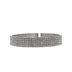 Pave Silver Crystal Cuff-Swag Designer Jewelry-Swag Designer Jewelry