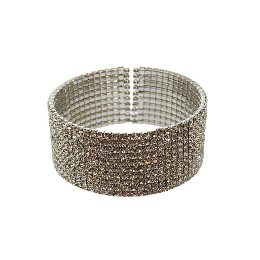 Pave Silver Crystal Cuff-Swag Designer Jewelry-Swag Designer Jewelry
