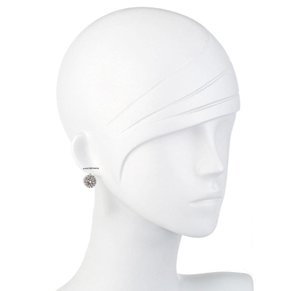 Pearl Back and Front Earrings with Pearl-Atelier Mon-Swag Designer Jewelry