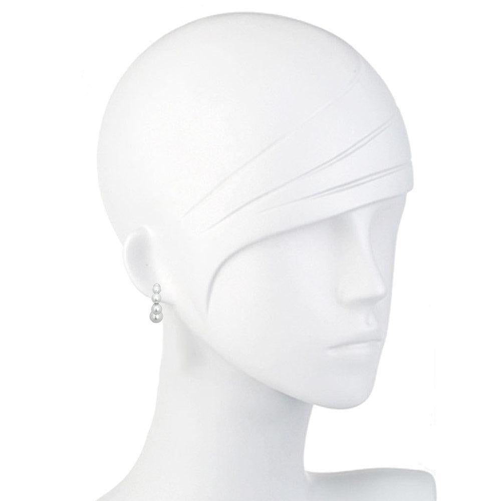 Pearl Hoop Earrings-Majorica Pearls-Swag Designer Jewelry