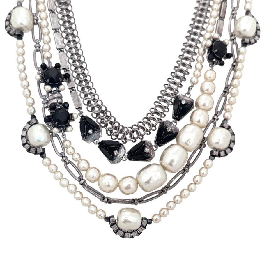 Pearl Multi Strand Necklace-Miriam Haskell-Swag Designer Jewelry