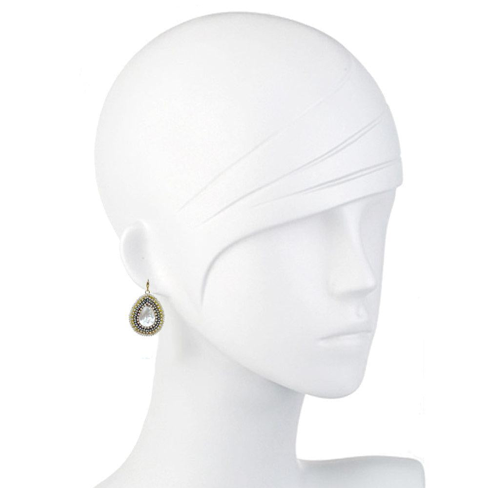 Pearl Teardrop Earrings-Theia Jewelry-Swag Designer Jewelry