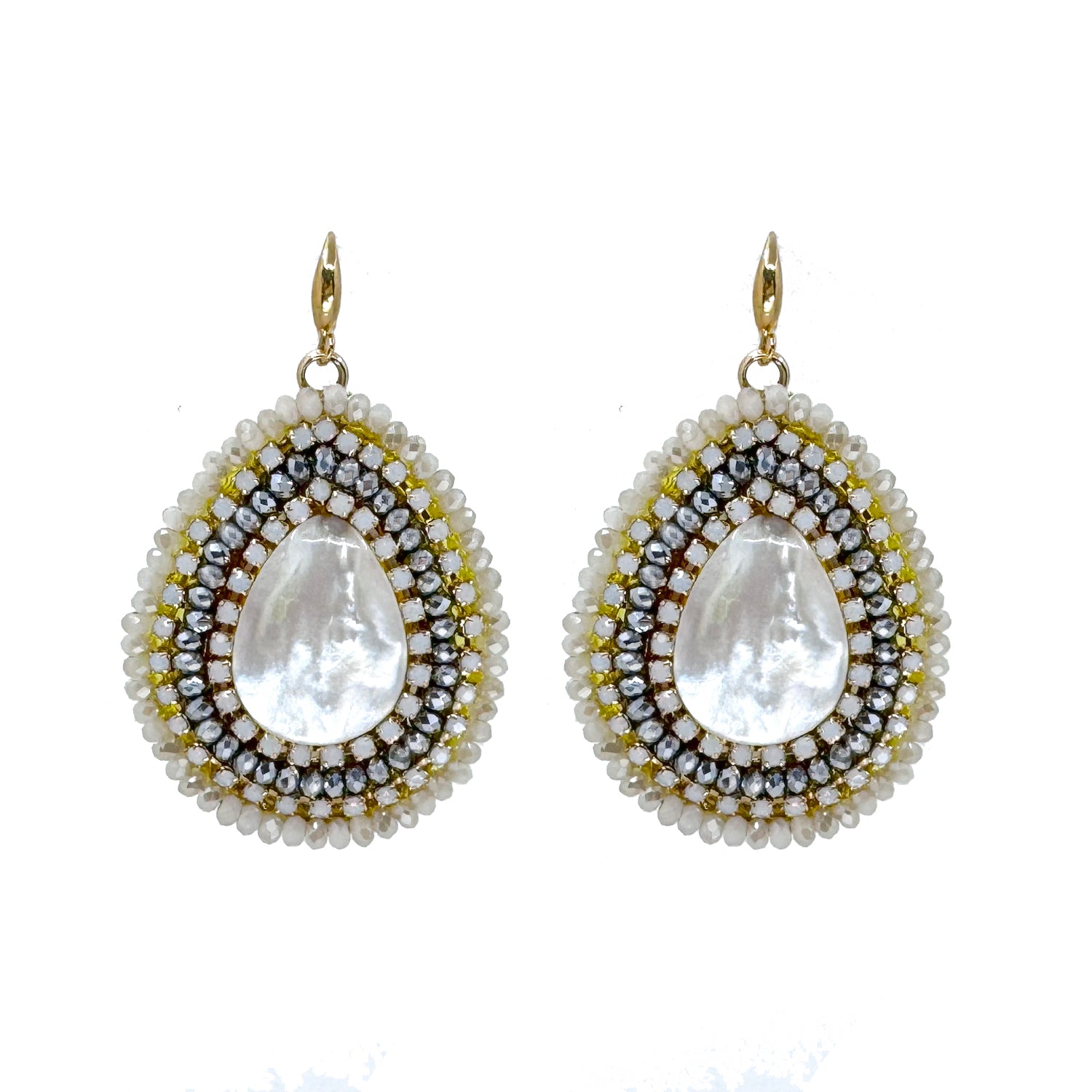 Pearl Teardrop Earrings-Theia Jewelry-Swag Designer Jewelry