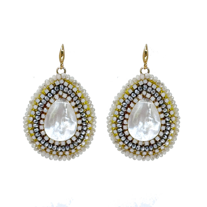 Pearl Teardrop Earrings-Theia Jewelry-Swag Designer Jewelry