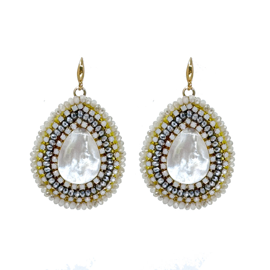 Pearl Teardrop Earrings-Theia Jewelry-Swag Designer Jewelry