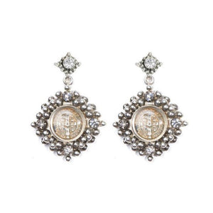 Petite Cloister Post Earrings-Virgins Saints and Angels-Swag Designer Jewelry