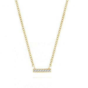 Petite Diamond Bar Necklace-Meira T-Swag Designer Jewelry