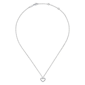 Petite Diamond Heart Necklace-Gabriel & Co-Swag Designer Jewelry