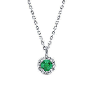 Petite Emerald Pendant-Gabriel & Co-Swag Designer Jewelry