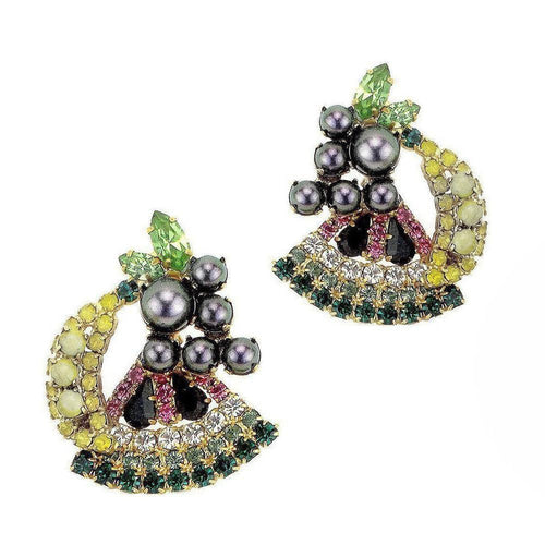 Petite fruit salad earrings-Elizabeth Cole-Swag Designer Jewelry