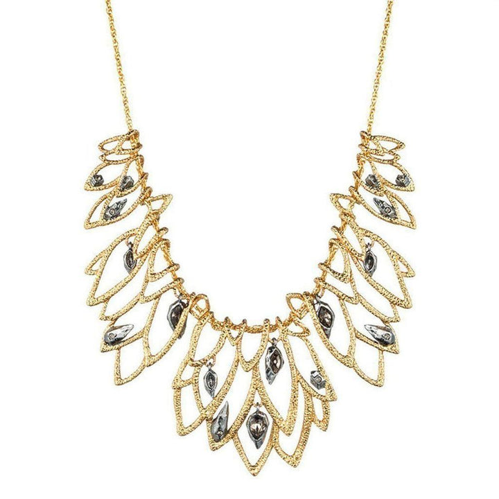 Phoenix Lacy Leaf Bib Necklace-Alexis Bittar-Swag Designer Jewelry